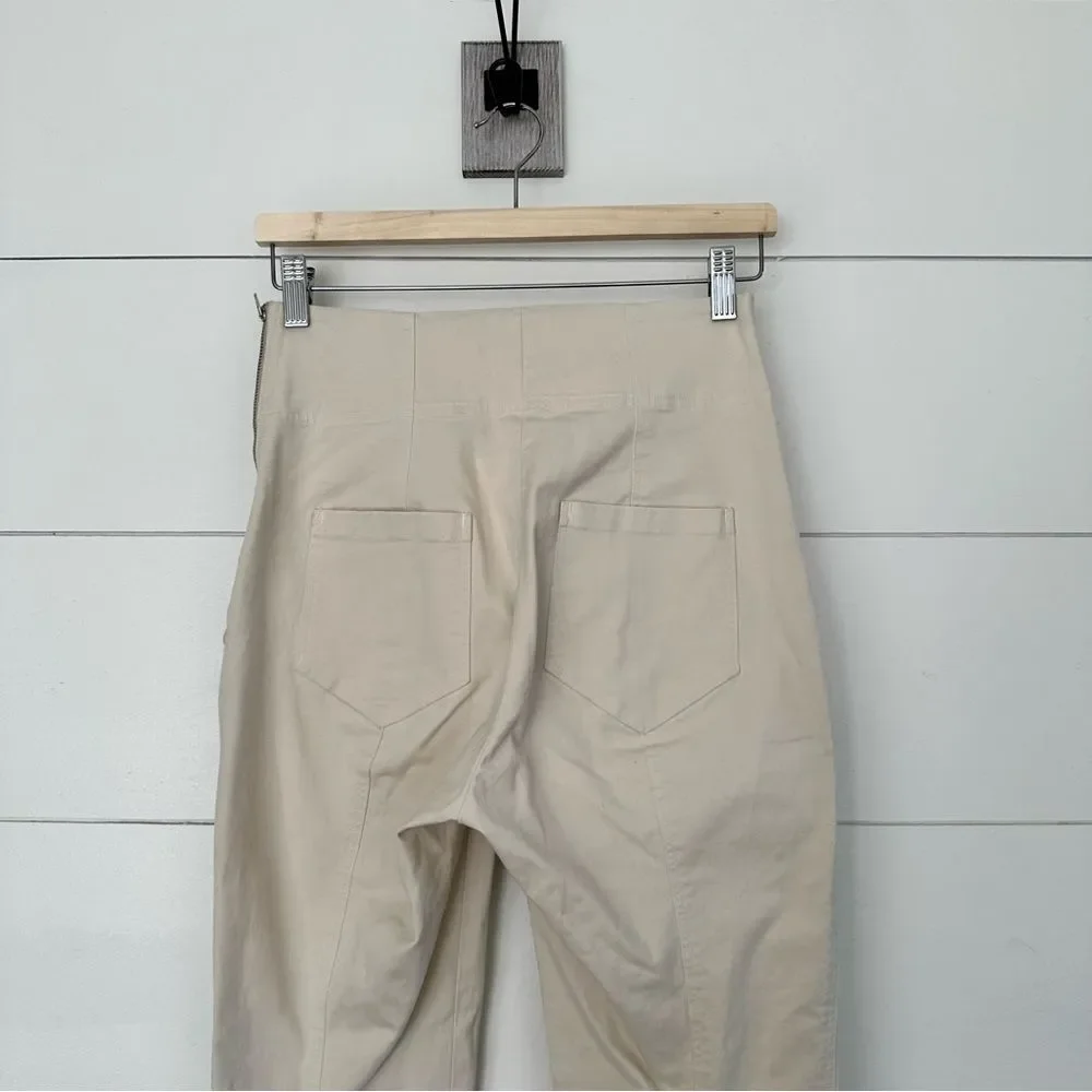 ALC Women’s 2 Kerry Lace Up High Rise Pants Khaki New NWT